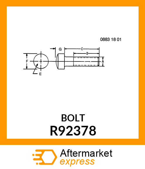 SCREW, FUEL LEVEL SENDER R92378