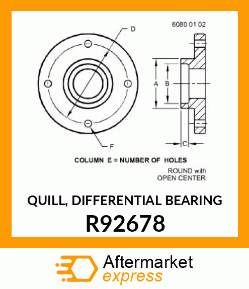 QUILL, DIFFERENTIAL BEARING R92678