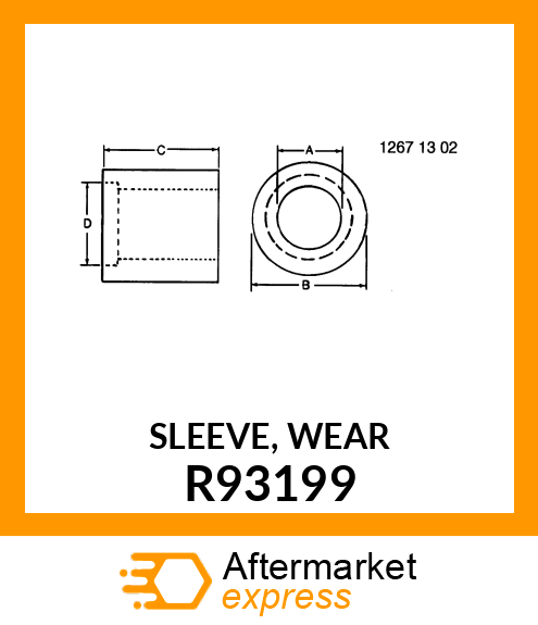 SLEEVE, WEAR R93199