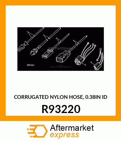 CORRUGATED NYLON HOSE, 0.38IN ID R93220