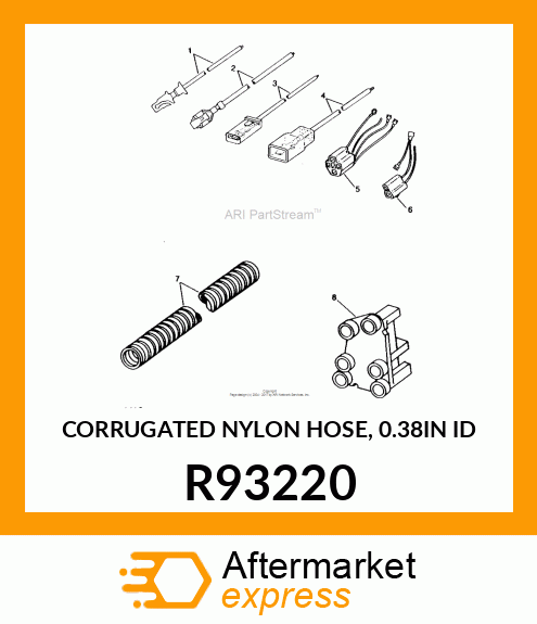 CORRUGATED NYLON HOSE, 0.38IN ID R93220