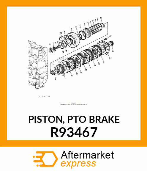 PISTON, PTO BRAKE R93467