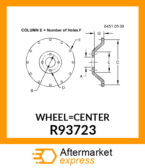 Wheel Center R93723