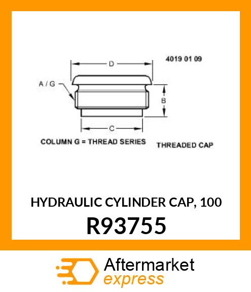 HYDRAULIC CYLINDER CAP, 100 R93755