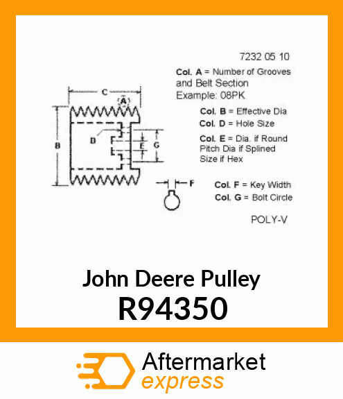 PULLEY, ALTERNATOR R94350