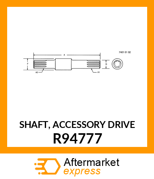 SHAFT, ACCESSORY DRIVE R94777