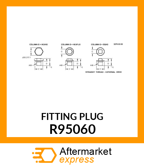 FITTING PLUG, PLUG R95060