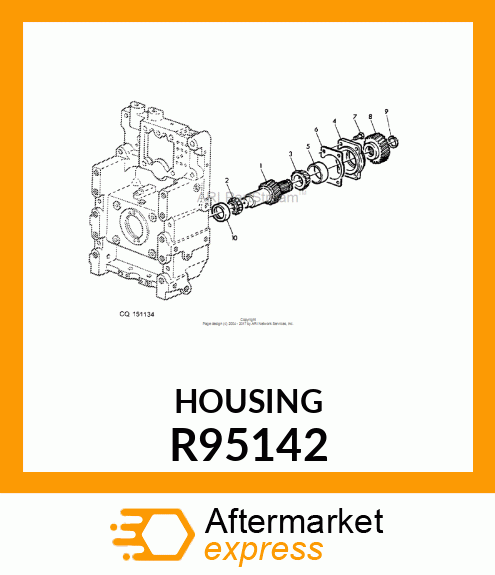 BEARING HOUSING W/O BEARING, BEARIN R95142