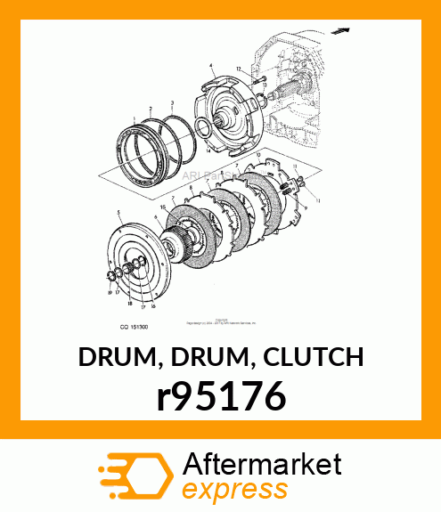 DRUM, DRUM, CLUTCH r95176