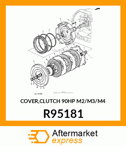 COVER,CLUTCH 90HP M2/M3/M4 R95181