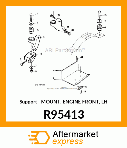 Support - MOUNT, ENGINE FRONT, LH R95413