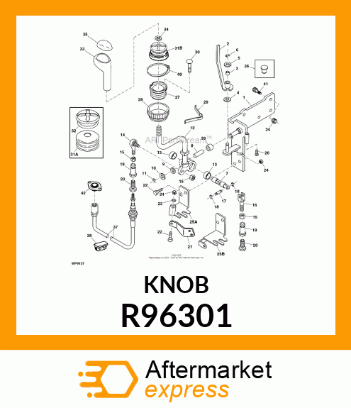 DIAL, SINGLE LEVER CONTROL LOCKOUT R96301