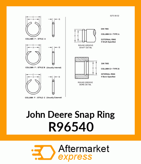 RING, EXTERNAL SNAP R96540