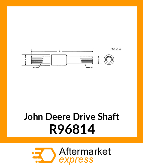 SHAFT, PTO DRIVE R96814