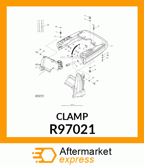 CLAMP, SPRING STEEL R97021