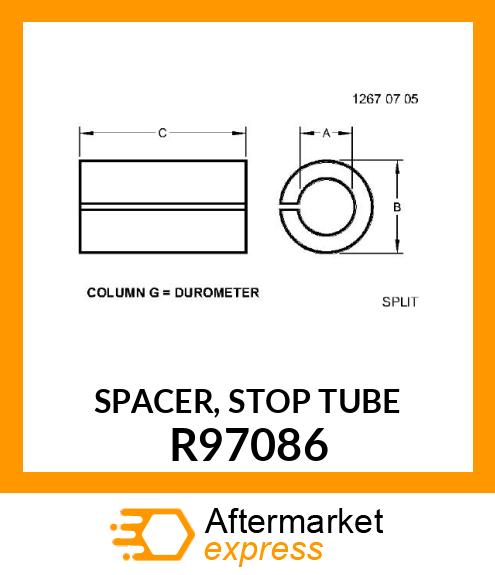 SPACER, STOP TUBE R97086