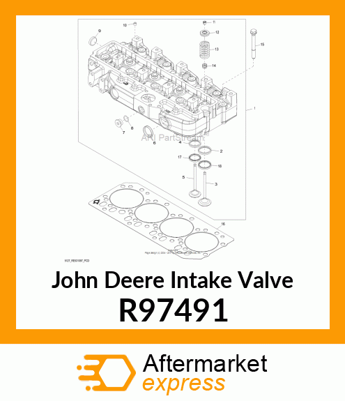 VALVE,INTAKE,.030 OVERSIZE R97491