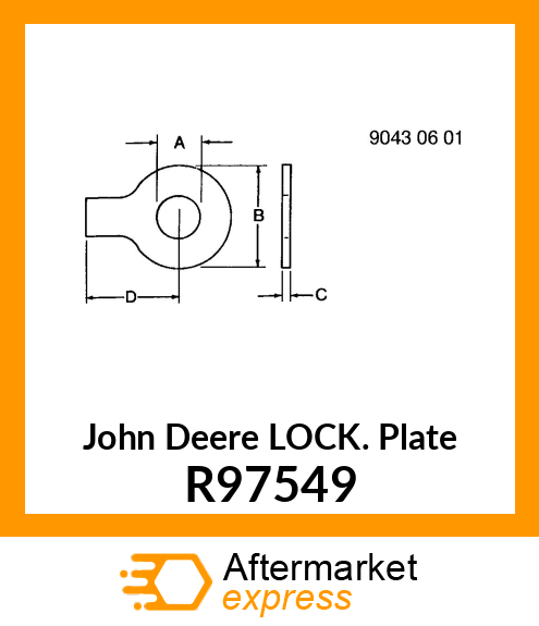 PLATE, LOCK R97549