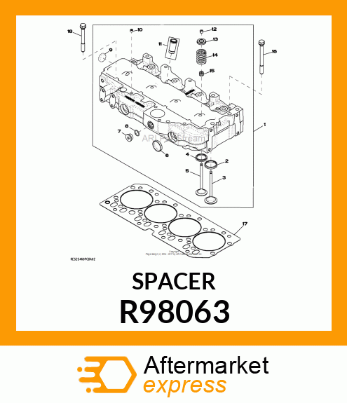 INSERT,INTAKE VALVE SEAT R98063