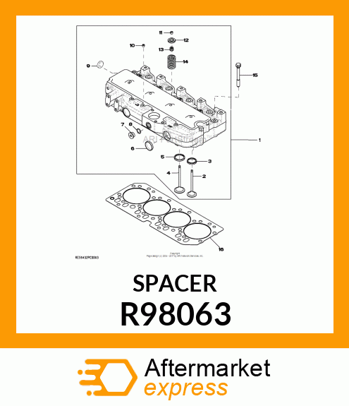 INSERT,INTAKE VALVE SEAT R98063