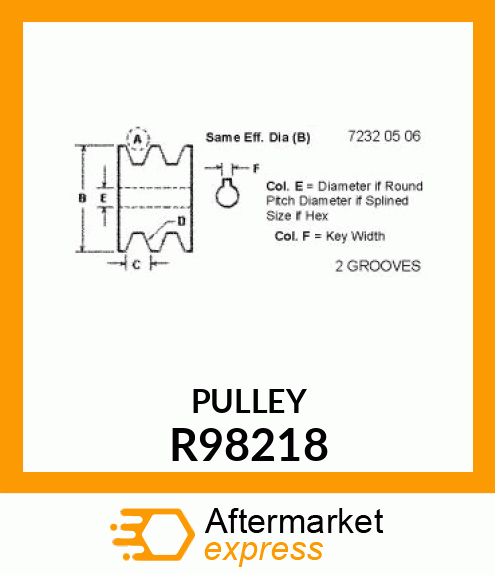 PULLEY,WATER PUMP R98218