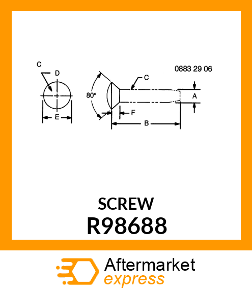 Screw (6) for 4430, 4440, 4240, 4440 R98688