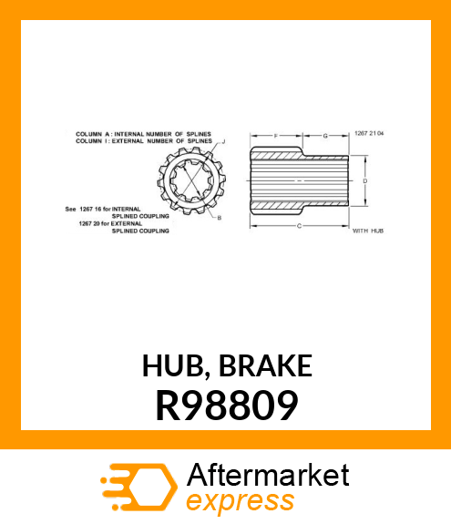 HUB, BRAKE R98809