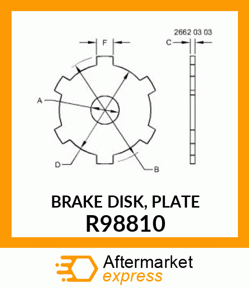 BRAKE DISK, PLATE R98810