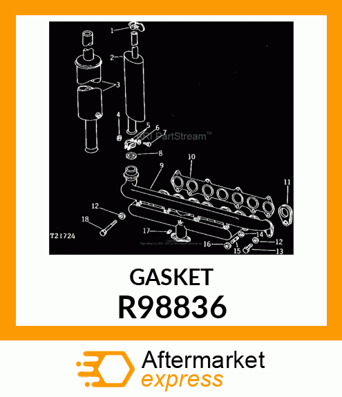 GASKET, ENGINE MANIFOLD R98836