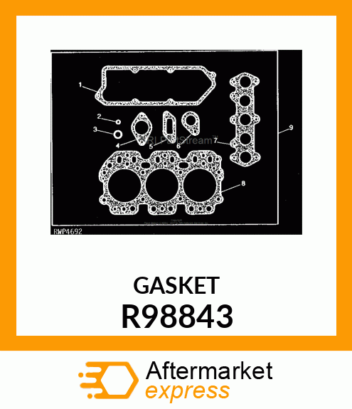 GASKET, ENGINE MANIFOLD R98843