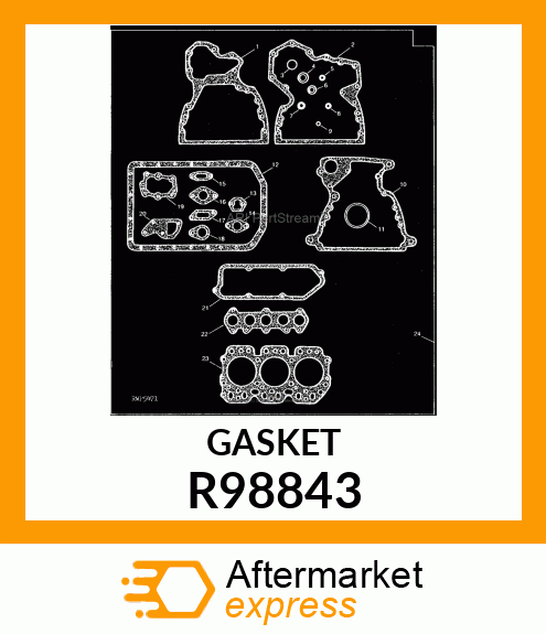 GASKET, ENGINE MANIFOLD R98843