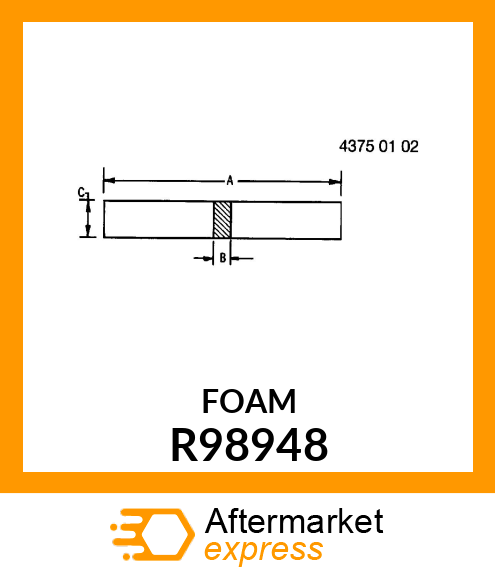 PAD, BAFFLE, RADIATOR SIDE R98948