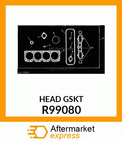 GASKET, CYLINDER HEAD R99080