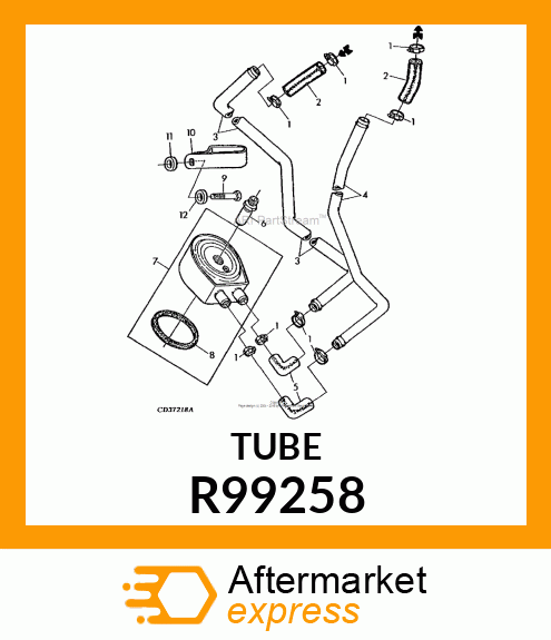 LINE,UPPER COOLER R99258