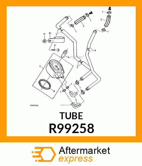 LINE,UPPER COOLER R99258