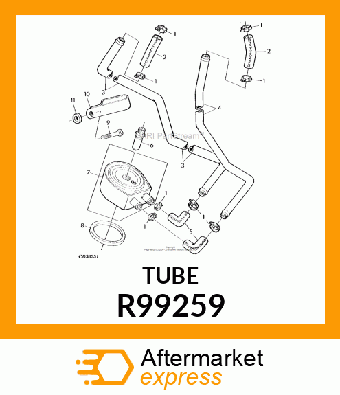 LINE,LOWER COOLER R99259