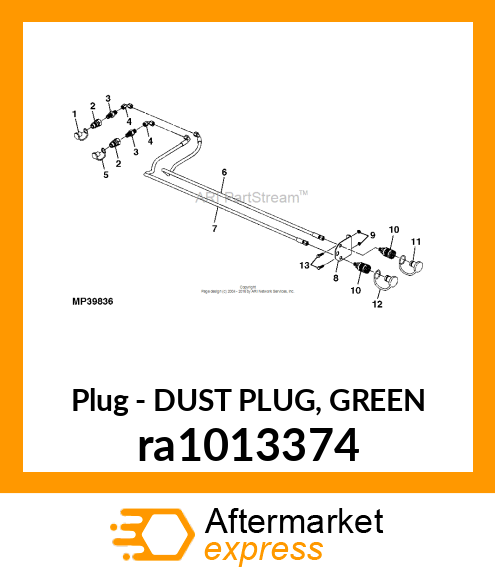 DUST PLUG, GREEN ra1013374