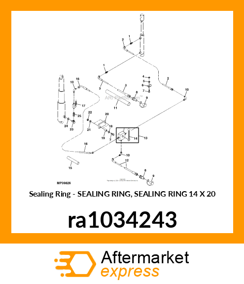 SEALING RING, SEALING RING 14 X 20 ra1034243