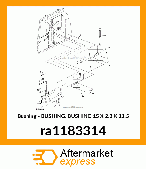 BUSHING, BUSHING 15 X 2.3 X 11.5 ra1183314