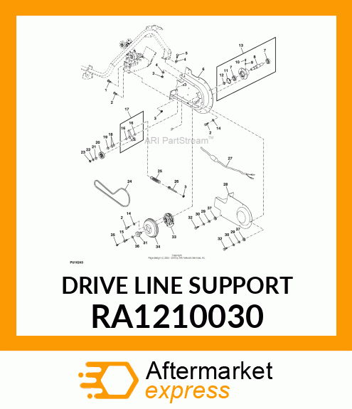 SUPPORT, DRIVE LINE, MCS 600 RA1210030