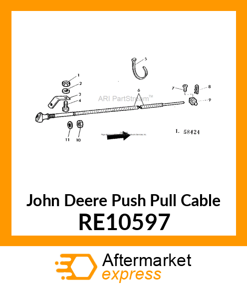 CABLE, PUSH RE10597