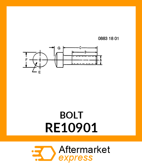 SCREW, SPECIAL CAP RE10901