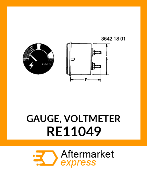 GAUGE, VOLTMETER RE11049