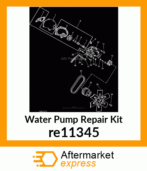 PUMP KIT, COOLANT PUMP REBUILD re11345