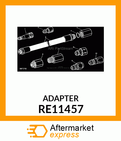 ADAPTER,HYD COUPLER IHC TO ISOFIED RE11457