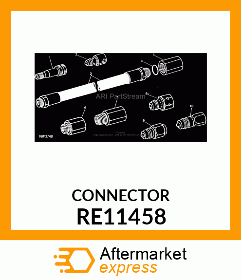 ADAPTER,HYD COUPLER JD TO IHCFIELD RE11458