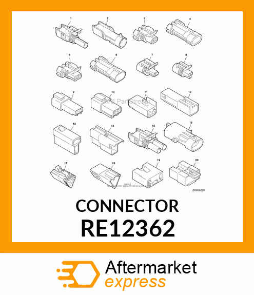 CONNECTOR, ONE WAY TOWER WITH SEAL RE12362