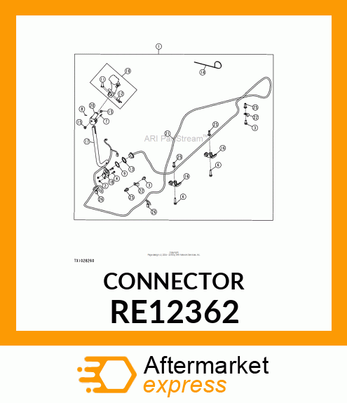 CONNECTOR, ONE WAY TOWER WITH SEAL RE12362