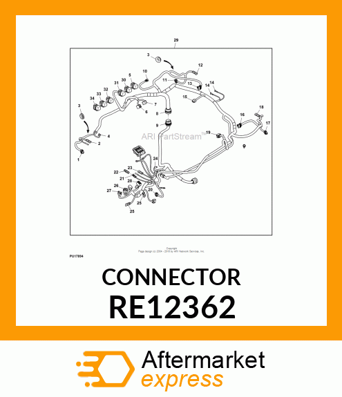 CONNECTOR, ONE WAY TOWER WITH SEAL RE12362