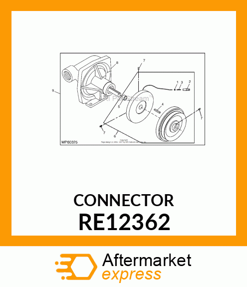 CONNECTOR, ONE WAY TOWER WITH SEAL RE12362